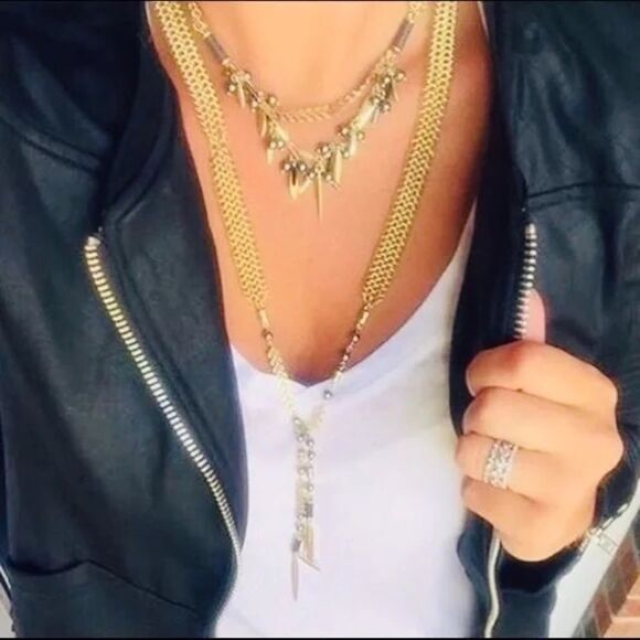 Stella & Dot Laurel Lariat — Beaded Gold - Picture 5 of 12